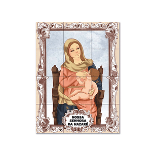 Painel de azulejos de Nossa Senhora da Nazaré 45 cm x 60 cm