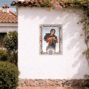Painel de azulejos de Nossa Senhora Desatadora de Nós 45 cm x 60 cm