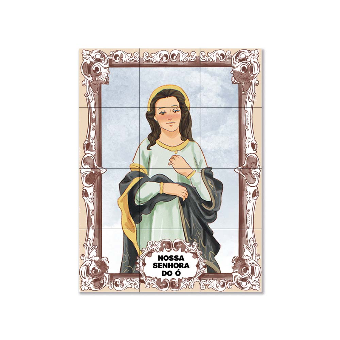 Painel de azulejos de Nossa Senhora do Ó 45 cm x 60 cm 1