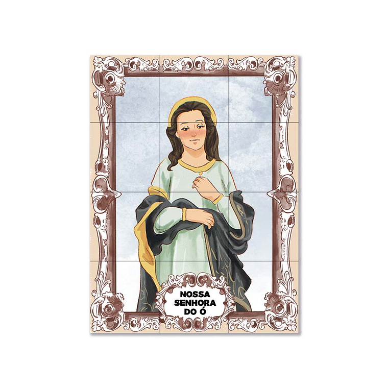 Painel de azulejos de Nossa Senhora do Ó 45 cm x 60 cm 1