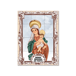 Painel de azulejos de Nossa Senhora do Bom Parto 45 cm x 60 cm