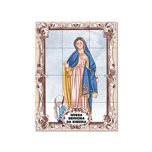 Painel de azulejos de Nossa Senhora da Ribeira 45 cm x 60 cm