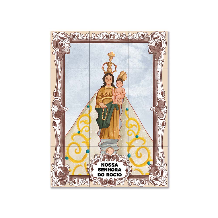 Painel de azulejos de Nossa Senhora do Rocio 45 cm x 60 cm 1