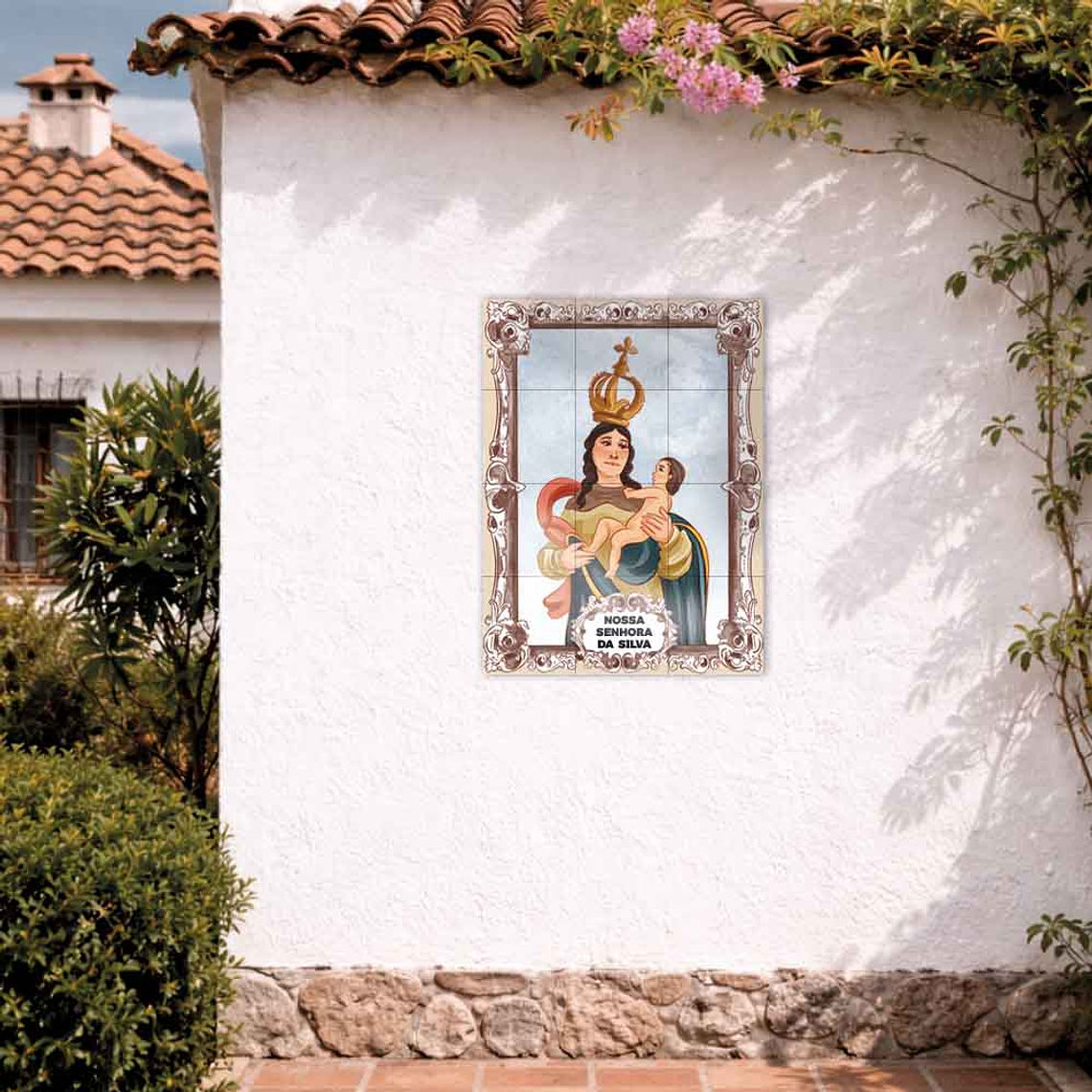 Painel de azulejos de Nossa Senhora da Silva 45 cm x 60 cm 2