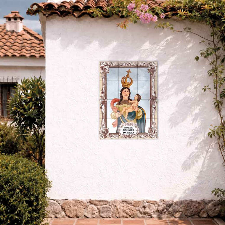 Painel de azulejos de Nossa Senhora da Silva 45 cm x 60 cm 2