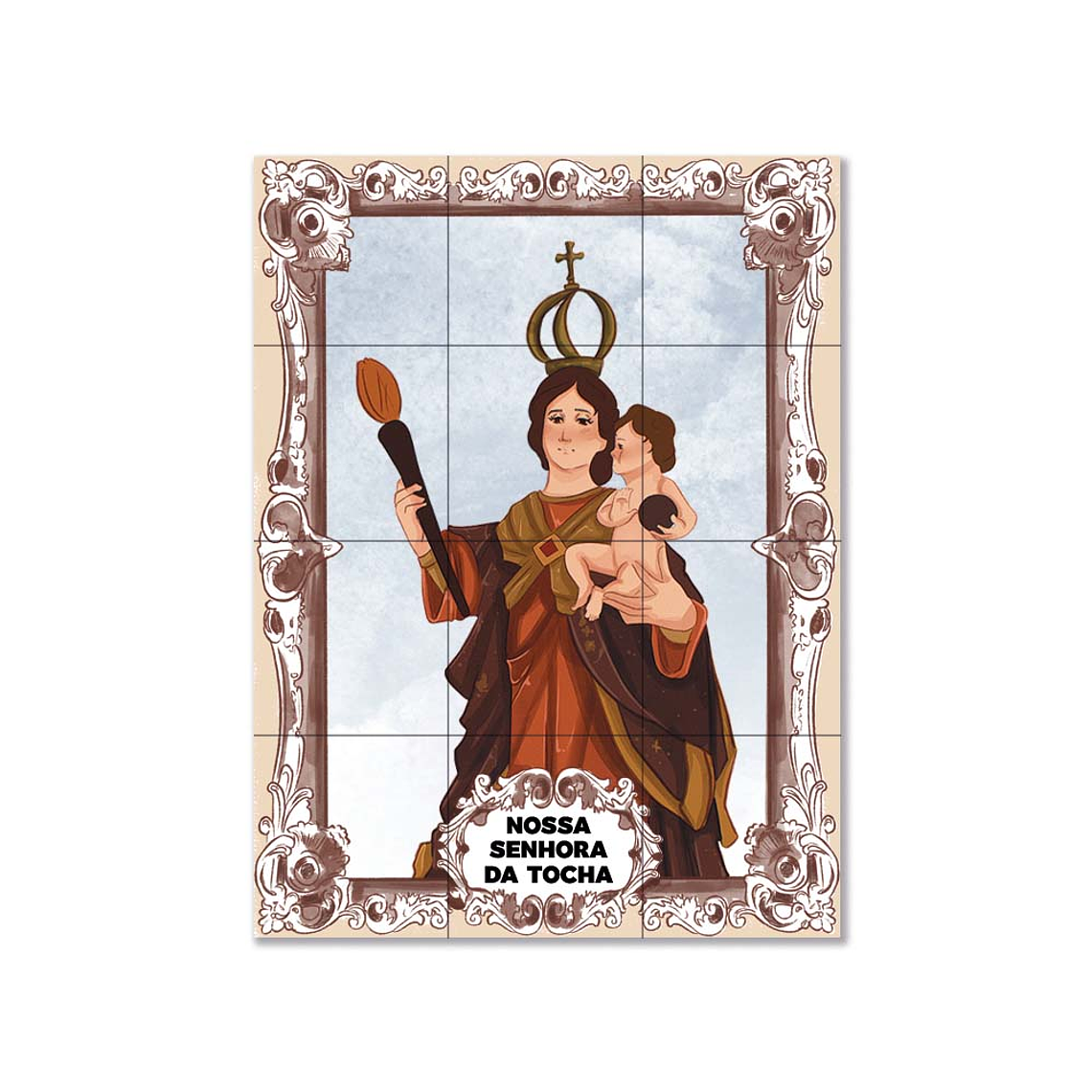 Painel de azulejos de Nossa Senhora da Tocha 45 cm x 60 cm 1