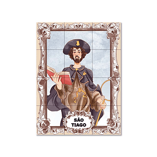Painel de azulejos de São Tiago 45 cm x 60 cm