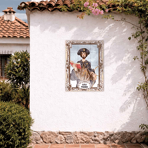 Painel de azulejos de São Tiago 45 cm x 60 cm