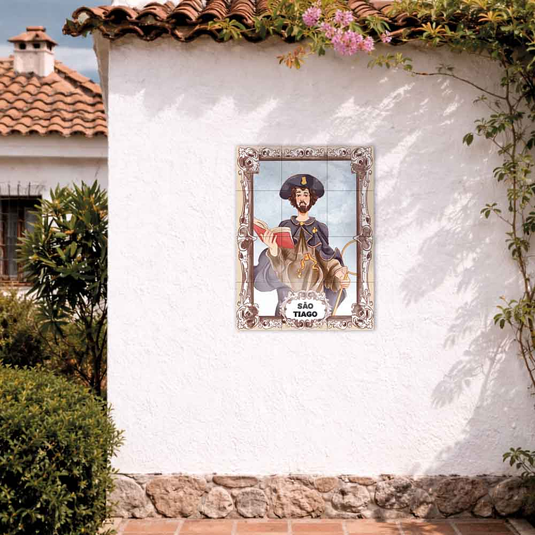 Painel de azulejos de São Tiago 45 cm x 60 cm 2