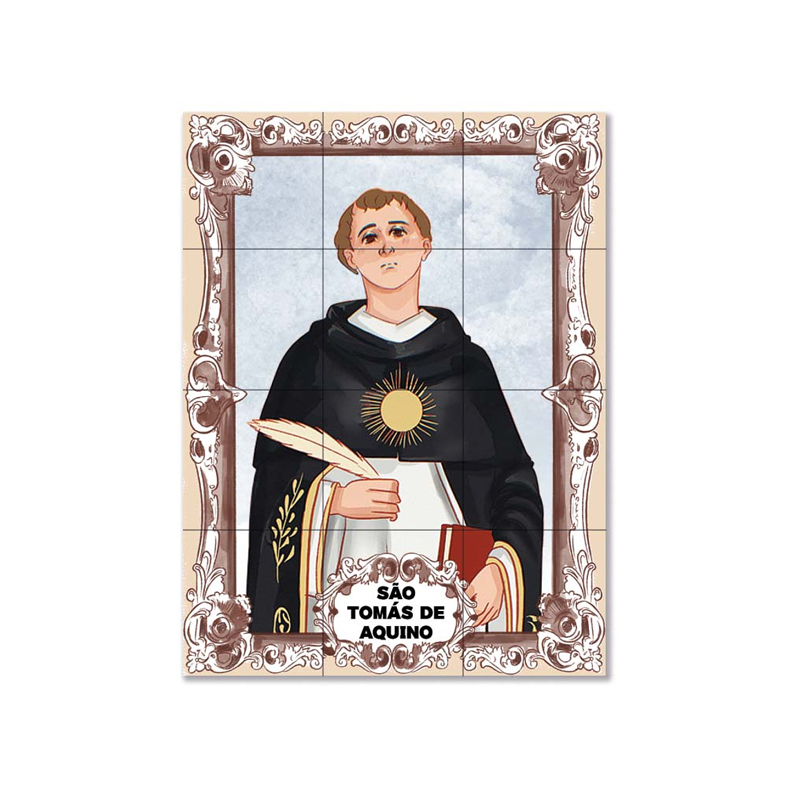 Azulejos de Saint Thomas d'Aquin 45 cm x 60 cm 1