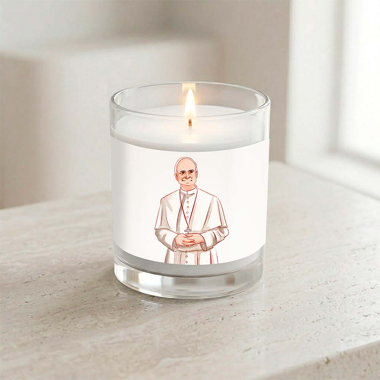 Bougie du Pape Léon XIV 2