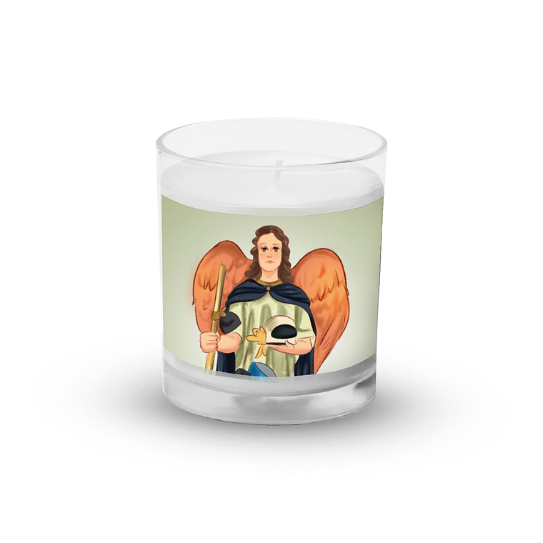 Saint Raphael with motorbike candle 1