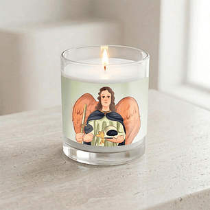Saint Raphael with motorbike candle
