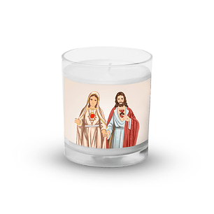 Bougie du Sacré-Cœur de Marie et de Jésus