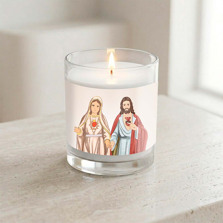 Candela del Sacro Cuore di Maria e Gesù 2