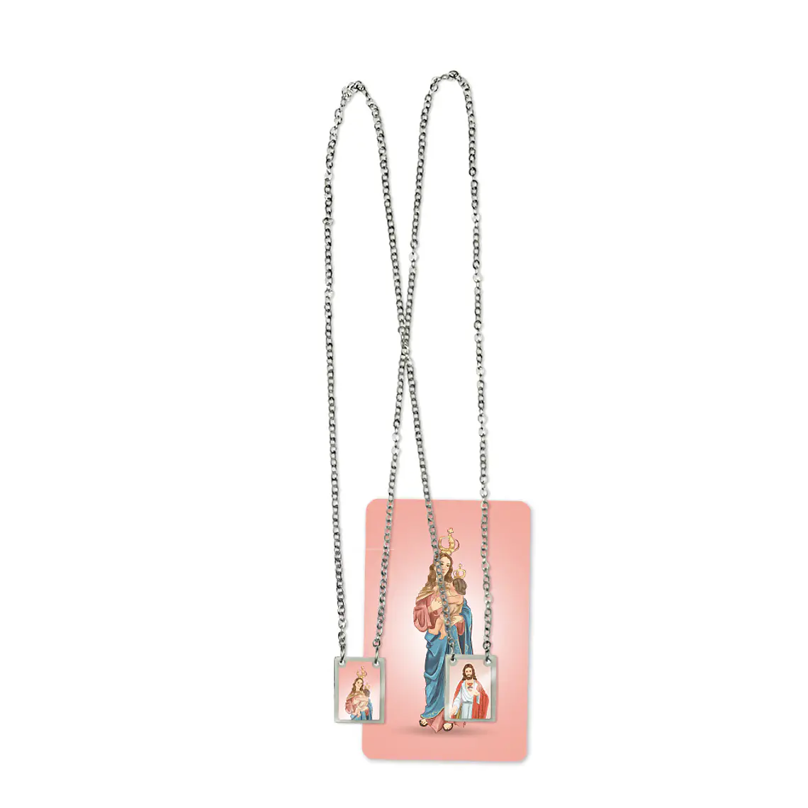 Our Lady of Remedies Stainless Steel Scapular 2