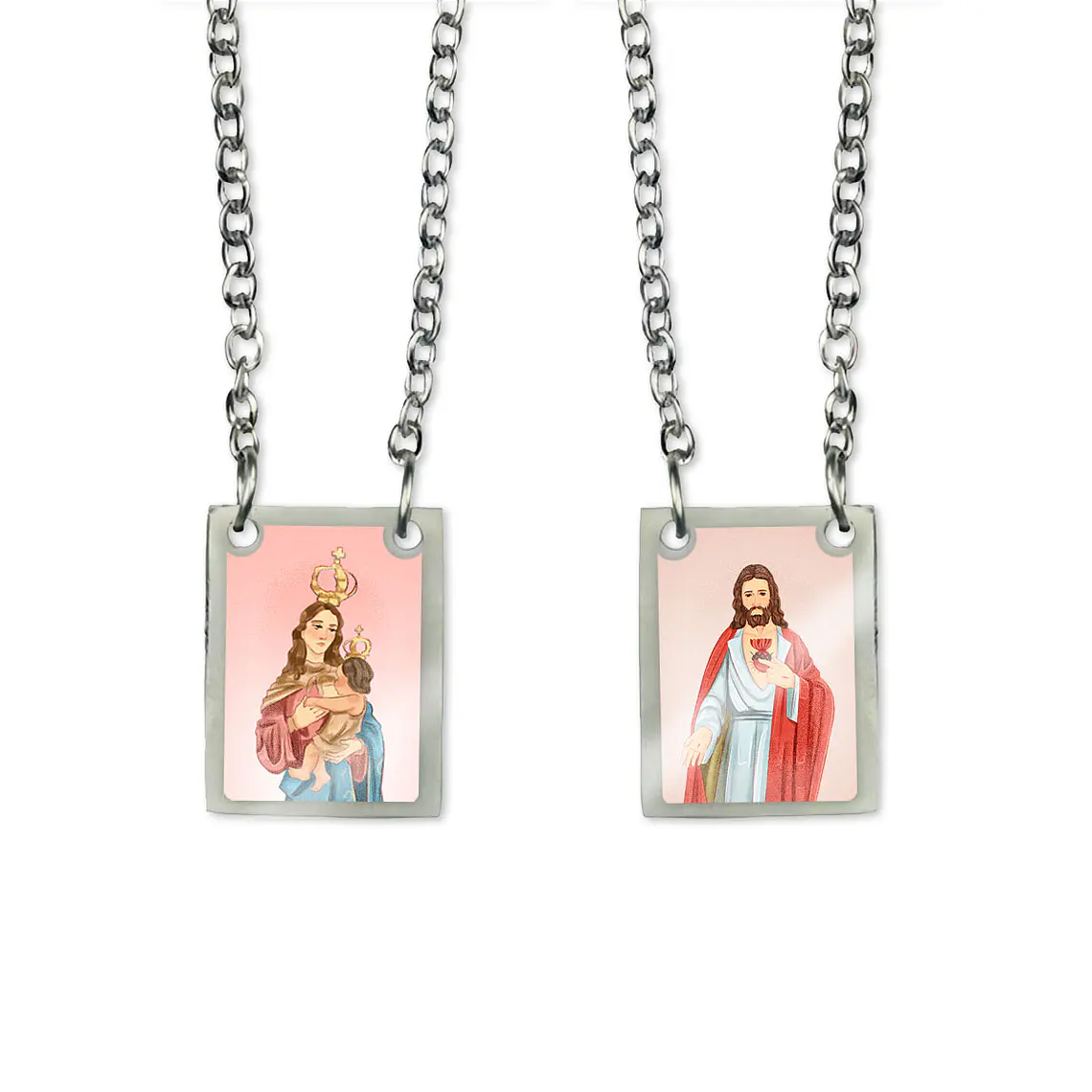 Our Lady of Remedies Stainless Steel Scapular 1