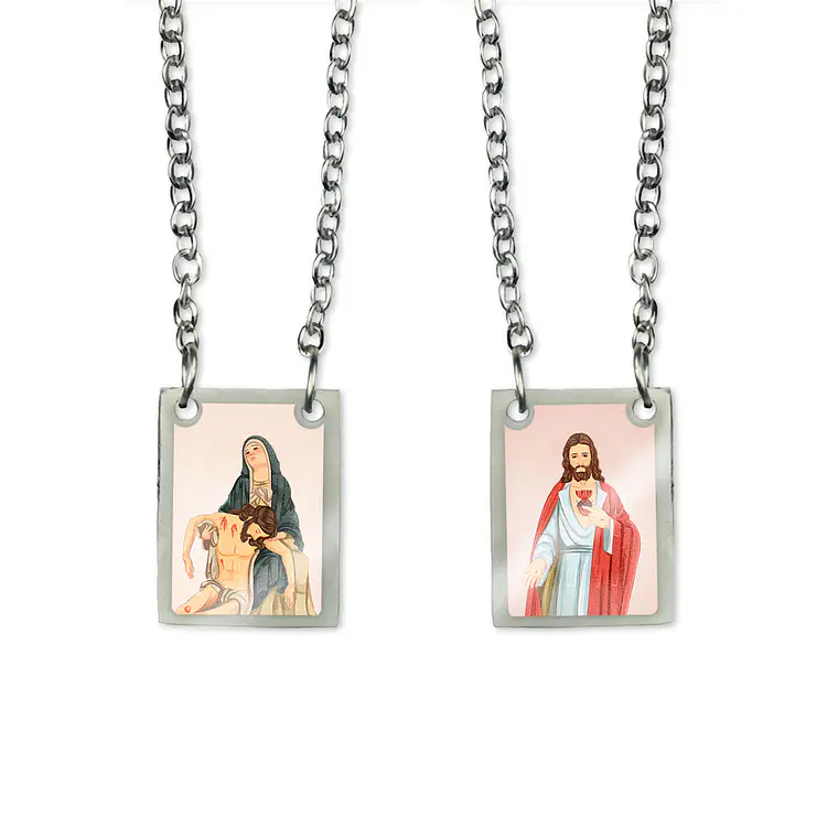 Escapulário de aço de Nossa Senhora da Piedade 1