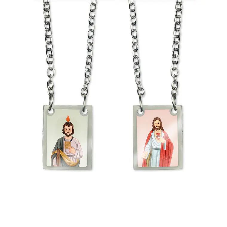 Escapulário de aço de São Judas Tadeu 1