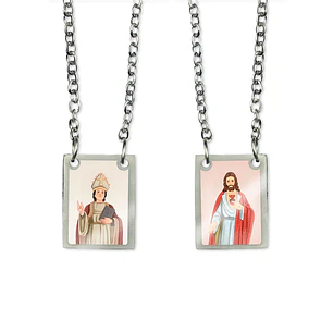 Saint Blaise Stainless Steel Scapular
