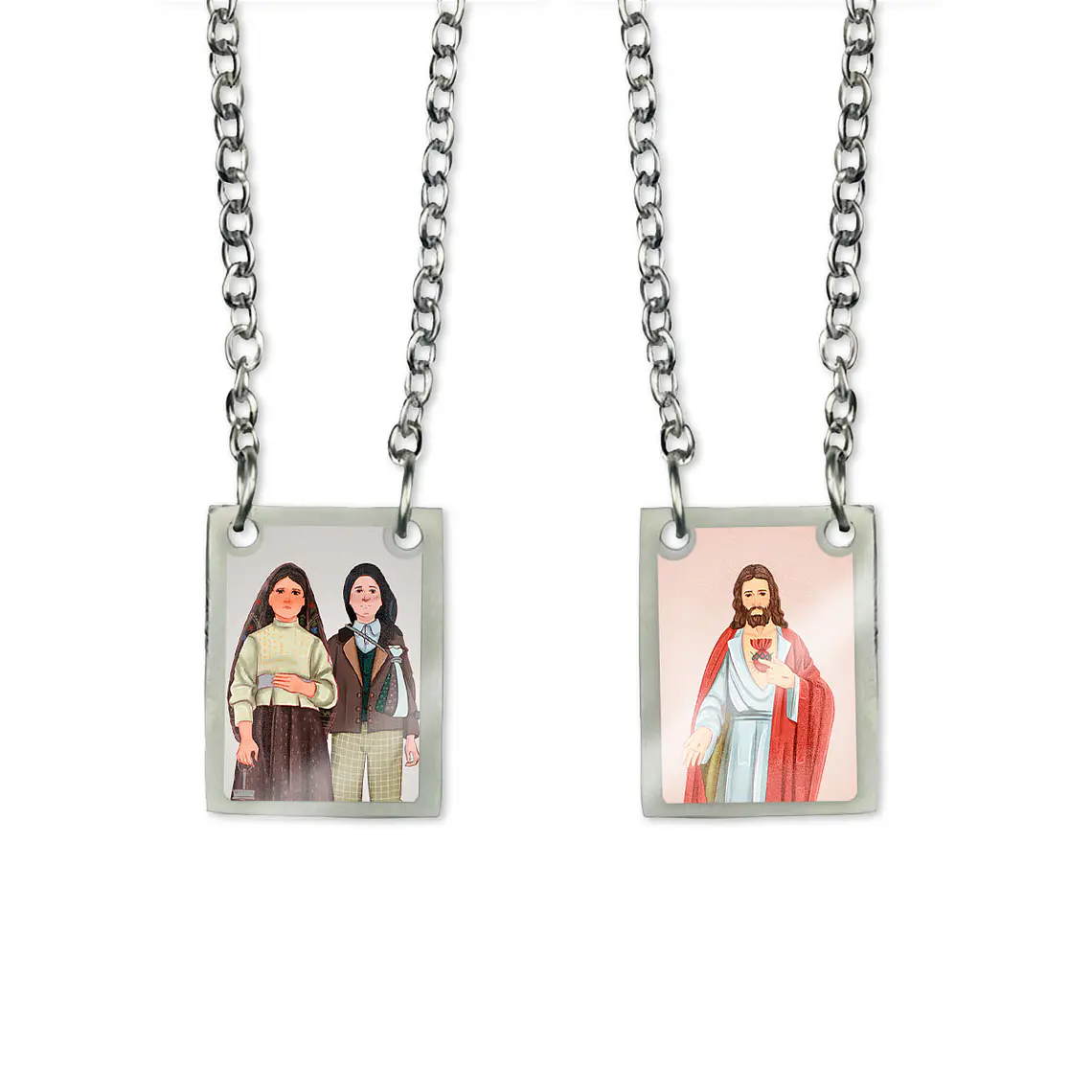 Escapulario de acero de Santa Jacinta y San Francisco Marto 1