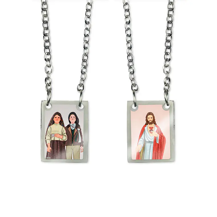 Escapulario de acero de Santa Jacinta y San Francisco Marto 1