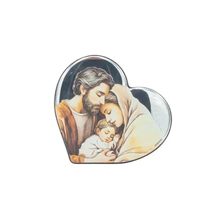 Placca in bilaminato d'argento della Sacra Famiglia