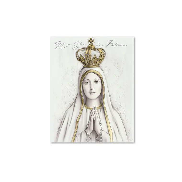 Placa de bilaminado de plata de Nuestra Señora de Fátima 1