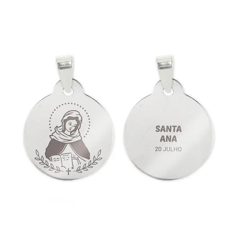 Collana e medaglia di Sant'Anna in acciaio inossidabile 2