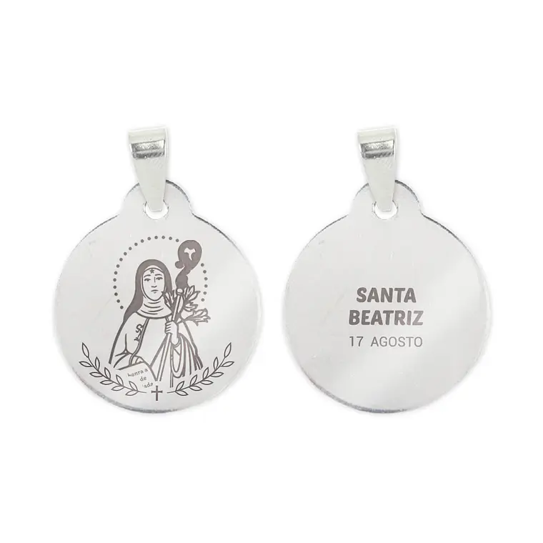 Saint Beatrice necklace in stainless steel 2