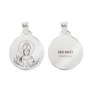 Saint Blaise necklace in stainless steel
