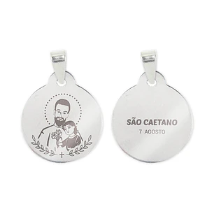 Saint Cajetan necklace in stainless steel