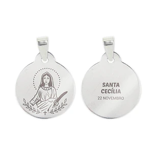 Saint Cecilia necklace in stainless steel