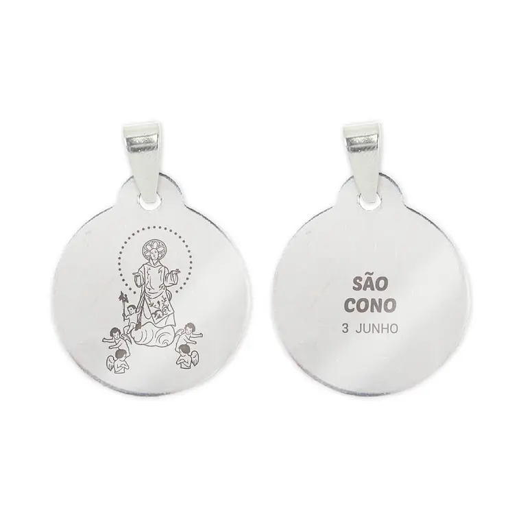 Collana e medaglia di San Cono in acciaio inossidabile 2