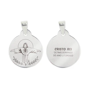 Christ the King necklace in stainless steel