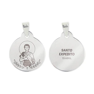 Saint Expeditus necklace in stainless steel
