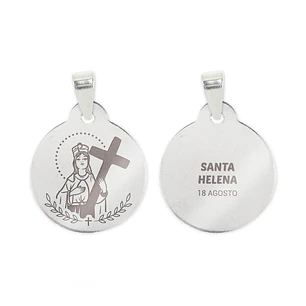 Fio e medalha de Santa Helena em aço inoxidável