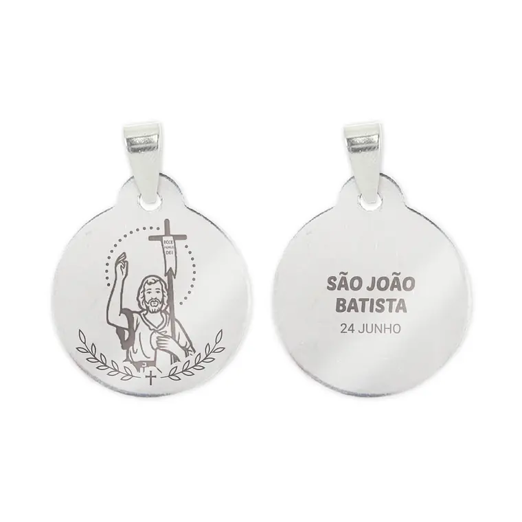 Collana e medaglia di San Giovanni Battista in acciaio inossidabile 2