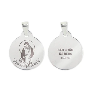 Collana e medaglia di San Giovanni di Dio in acciaio inossidabile
