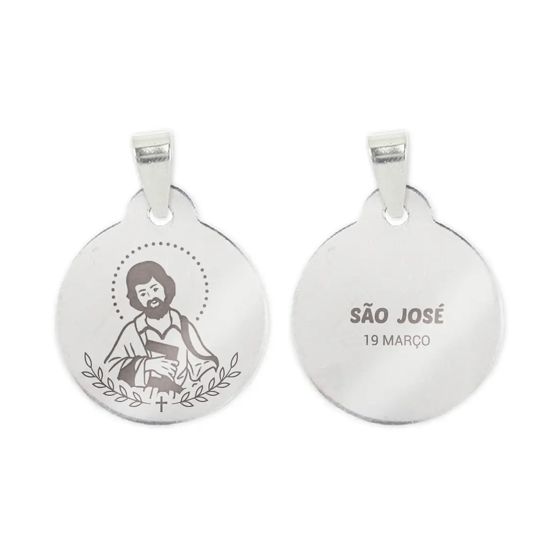 Saint Joseph necklace in stainless steel 2