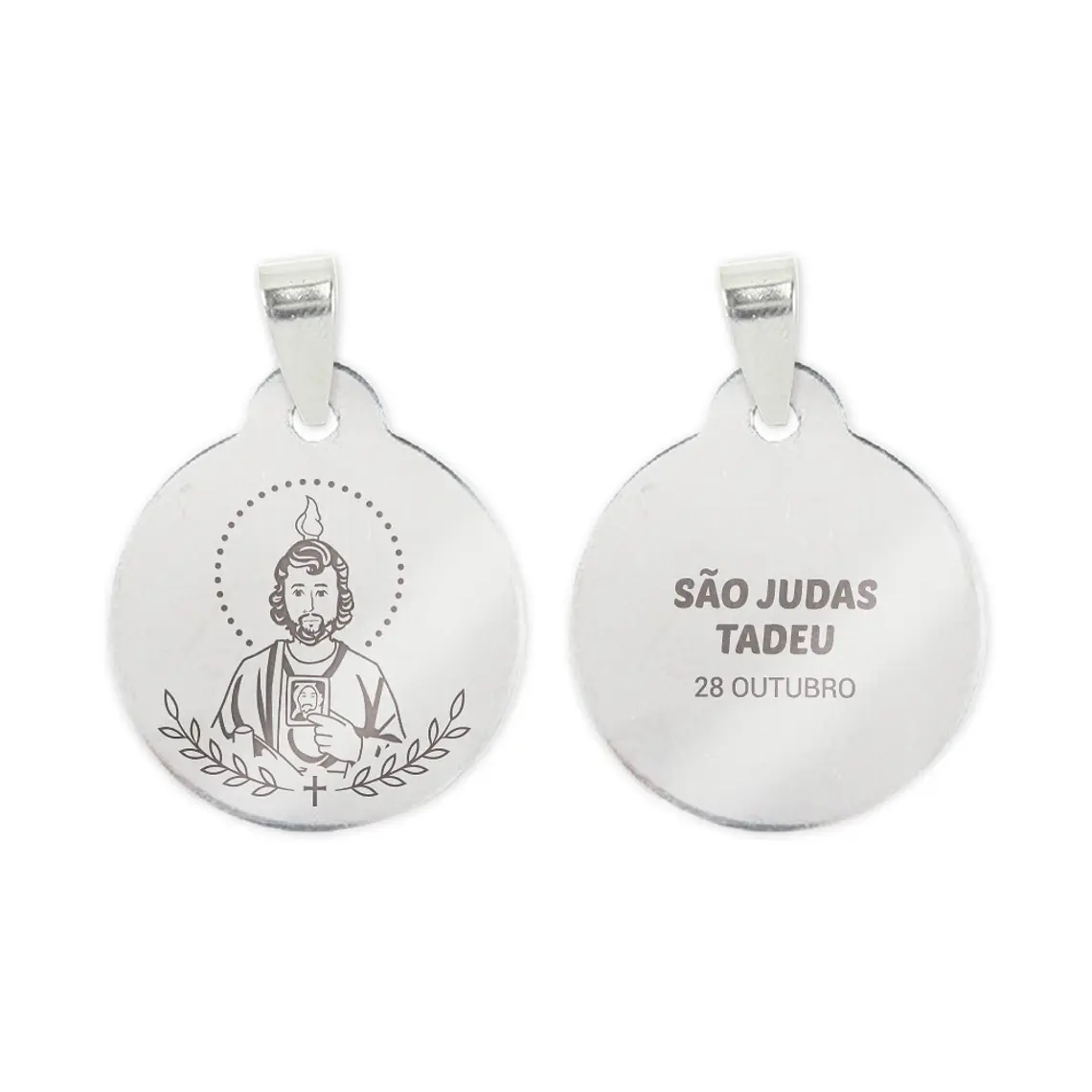 Collana e medaglia di San Giuda Taddeo in acciaio inossidabile 2