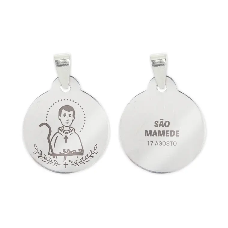 Collana e medaglia di San Mamete in acciaio inossidabile 2