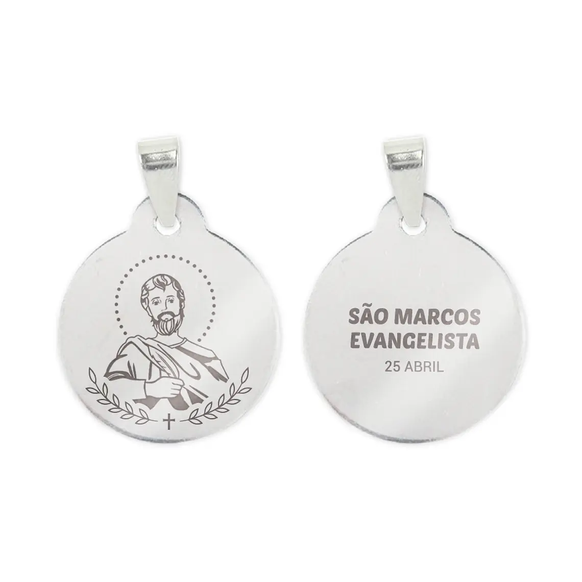 Collana e medaglia di San Marco Evangelista in acciaio inossidabile 2
