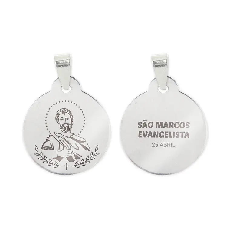Collana e medaglia di San Marco Evangelista in acciaio inossidabile 2