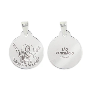 Collana e medaglia di San Pancrazio in acciaio inossidabile