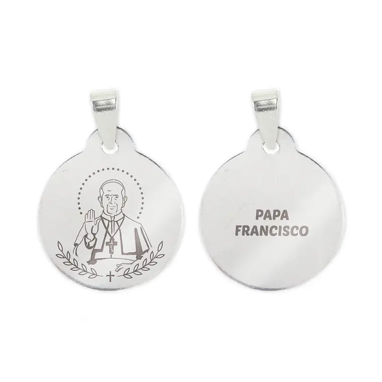 Pope Francis necklace in stainless steel 2