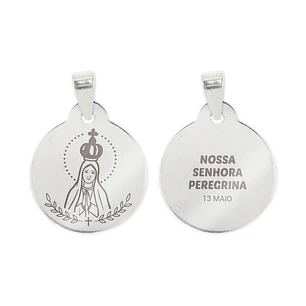 Collana e medaglia di Nostra Signora Pellegrina in acciaio inossidabile