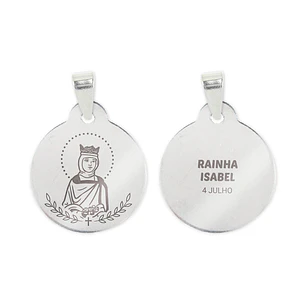 Collana e medaglia di Regina Santa Elisabetta in acciaio inossidabile