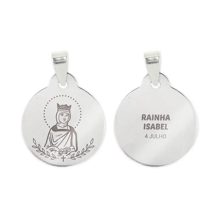 Collana e medaglia di Regina Santa Elisabetta in acciaio inossidabile 2