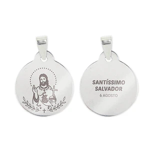 Collana e medaglia del Santissimo Salvatore in acciaio inossidabile